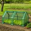 Mini Serre de jardin avec 2 portes enroulables bache PE renforcee 135g/m2 180x90x90cm Vert - voonot.com