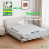 Lot de 2 Protège Matelas Alèse Impermeable avec jupe elastiquee 200x200x30cm - voonot.com