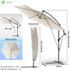 Parasol deporte 3M avec housse de protection et sangle de fixation Beige - voonot.com