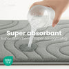 Lot de 2 Tapis de Bain Antidérapant microfibre motif ondulé 60x90cm gris - voonot.com