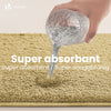 Lot de 2 Tapis de Bain Antidérapant microfibre 60x90cm beige - voonot.com