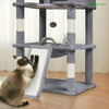 Arbre a chat Geant 6 niveaux avec griffoir grattoir 215 cm gris - voonot.com