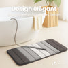 Lot de 2 Tapis de Bain Antidérapant microfibre motif dégradé 60x90cm gris - voonot.com
