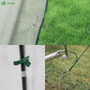 Serre de jardin hivernage dome avec bache PE 160x160x180cm Blanc - voonot.com