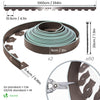 Bordure de jardin plastique flexible 20m avec piquets marron bordé de vert clair - voonot.com