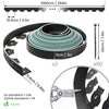 Bordure de jardin plastique flexible 20m avec piquets noir bordé de vert clair - voonot.com