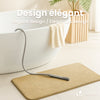 Lot de 2 Tapis de Bain Antidérapant microfibre 60x90cm beige - voonot.com