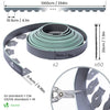 Bordure de jardin plastique flexible 20m avec piquets gris bordé de vert clair - voonot.com