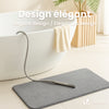 Lot de 2 Tapis de Bain Antidérapant microfibre 60x90cm gris - voonot.com