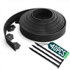 Bordure de jardin PE flexible 20m avec piquets noir