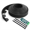Bordure de jardin PE flexible 10m avec piquets noir - voonot.com