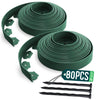 Bordure de jardin PE flexible 40m avec piquets vert