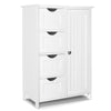 Meuble de salle de bain rangement 4 tiroirs 1 porte 82x55x30cm blanc - voonot.com