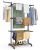 Sechoir a linge etendoir 4 niveaux 126x63x170cm gris - voonot.com
