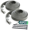 Bordure de jardin plastique flexible 20m avec piquets gris - voonot.com