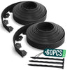 Bordure de jardin plastique flexible 20m avec piquets noir - voonot.com