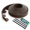 Bordure de jardin plastique flexible 10m avec piquets Marron - voonot.com