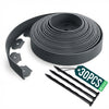Bordure de jardin PE flexible 10m avec piquets anthracite - voonot.com