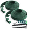 Bordure de jardin plastique flexible 20m avec piquets vert - voonot.com