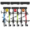 Support mural rangement pour 6 velos et 3 casques rails et crochets metal noir - voonot.com