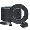 Kit de lamelles occultantes PVC brise vue 300m x 4.7cm avec 600 clips Noir - voonot.com