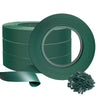 Kit de lamelles occultantes PVC brise vue 300m x 4.7cm avec 600 clips Vert - voonot.com