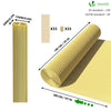 Canisse PVC brise vue ultra renforce avec attaches de fixation 100x500cm beige - voonot.com