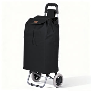 Chariot de courses 2 roues pliable 59L noir - voonot.com