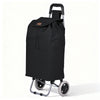 Chariot de courses 2 roues pliable 59L noir - voonot.com