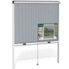 Store moustiquaire pour fenetre enroulable et recoupable en aluminium L150 x H160 cm Blanc - voonot.com