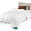 Couette temperee doux avec rembourrage polyester 300gsm 155x200cm blanc - voonot.com