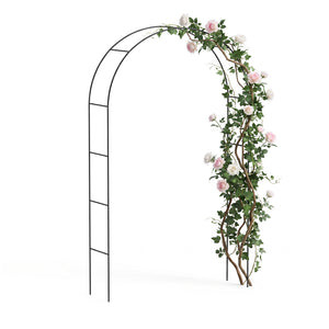 Arche de jardin pour plantes grimpantes 140x37x240cm en metal Noir - voonot.com