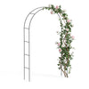 Arche de jardin pour plantes grimpantes 140x37x240cm en metal Noir - voonot.com