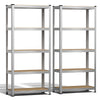 Lot de 2 Etagères de rangement charge lourde robuste à 5 niveaux 70x30x150cm - voonot.com