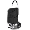 Chariot de course pliable aluminium 2 roues noir - voonot.com