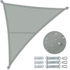 Voile d'ombrage Triangle en Polyester Imperméable avec Kit de Montage 3x3x3m Gris - voonot.com