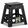 Tabouret pliant antiderapant 39x32x40 cm plastique noir - voonot.com