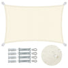 Voile d'ombrage Rectangulaire en Polyester Imperméable avec Kit de Montage 3x2m Beige - voonot.com