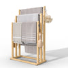 Porte serviettes sur pied en bambou 3 niveaux - voonot.com