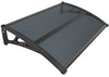 Auvent de porte marquise 120x80 cm en Polycarbonate anti UV Anthracite - voonot.com