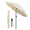 Parasol de jardin 2m avec ancrage sol et sac de transport Beige - voonot.com