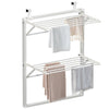 Étendoir à linge mural suspendu pliable Blanc - voonot.com