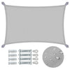 Voile d'ombrage Rectangulaire en Polyester Imperméable avec Kit de Montage 3x2m Gris Clair - voonot.com