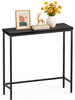 Console table style industriel en metal et MDF 75x24x75 cm Noir - voonot.com