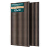 Lot de 2 panneaux acoustiques muraux Tasseaux en bois MDF avec feutre noir 120x60x2.1cm chêne foncé - voonot.com