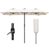 Parasol Jardin Double Aluminium 270 x 460 cm beige - voonot.com