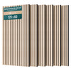 Lot de 6 panneaux acoustiques muraux Tasseaux en bois MDF avec feutre noir 120x60x2.1cm chêne blanc - voonot.com