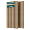 Lot de 2 panneaux acoustiques muraux Tasseaux en bois MDF avec feutre noir 120x60x2.1cm chêne clair - voonot.com