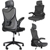 Fauteuil de Bureau Ergonomique pivotant avec appui tête et dossier toile respirant Noir - voonot.com