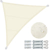 Voile d'ombrage Triangle en Polyester Imperméable avec Kit de Montage 5x5x5m Beige - voonot.com